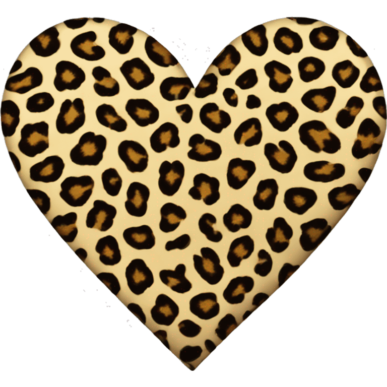 Leapord print love heart emoji