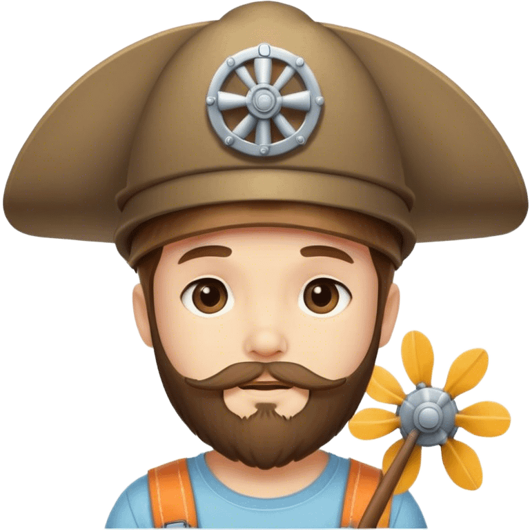 bearded child with propellor hat emoji