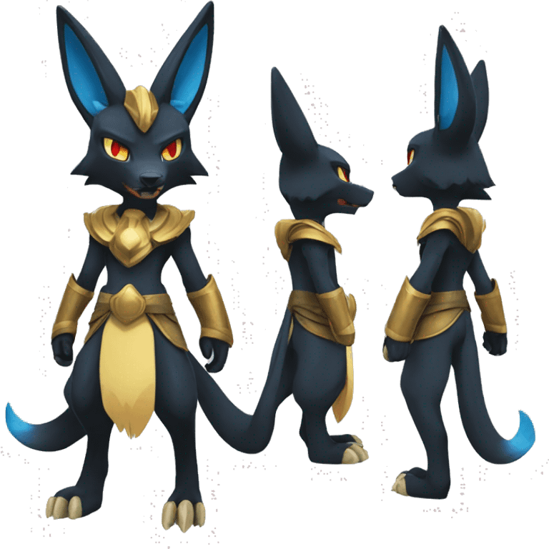 Lucario-Anubis full body emoji