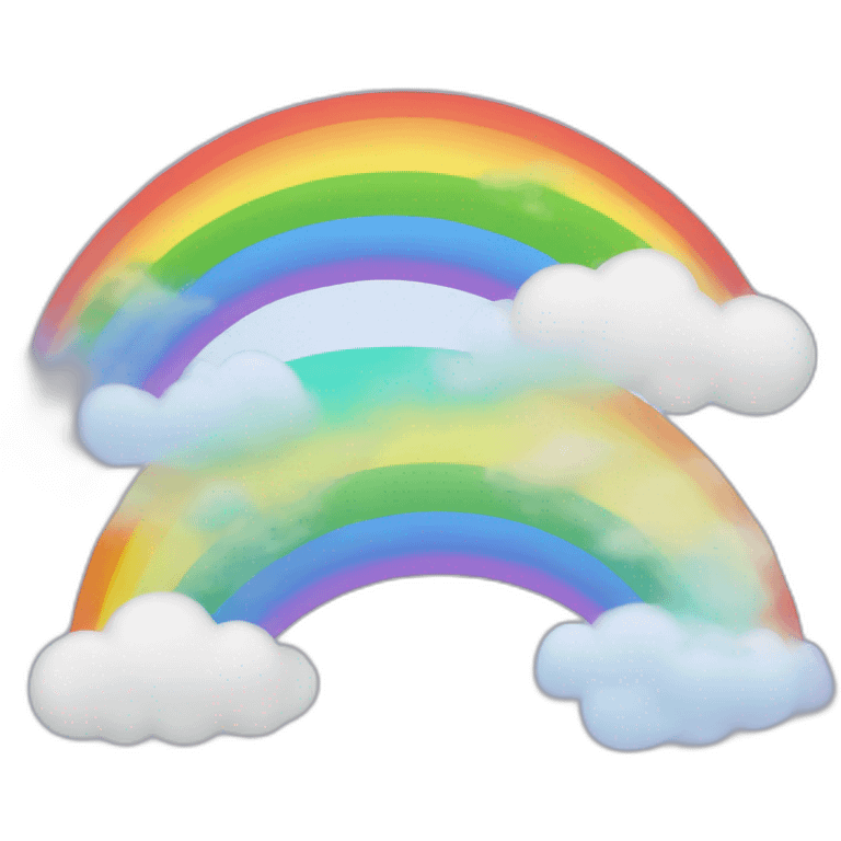 Rainbow cloud emoji