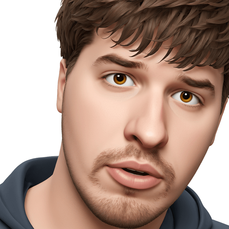 brown haired man portrait emoji