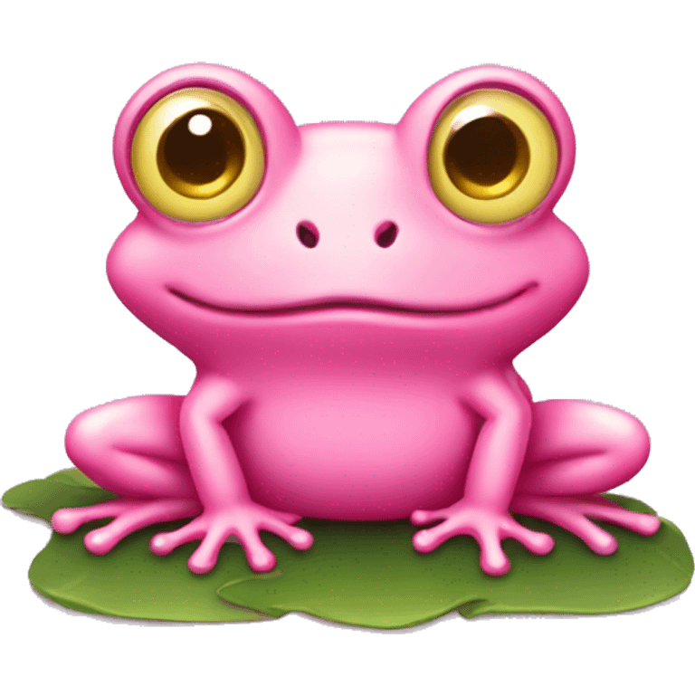 Cute pink frog emoji