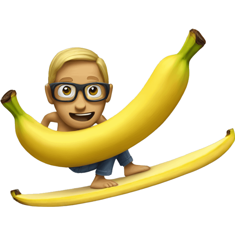 Banana surfing emoji