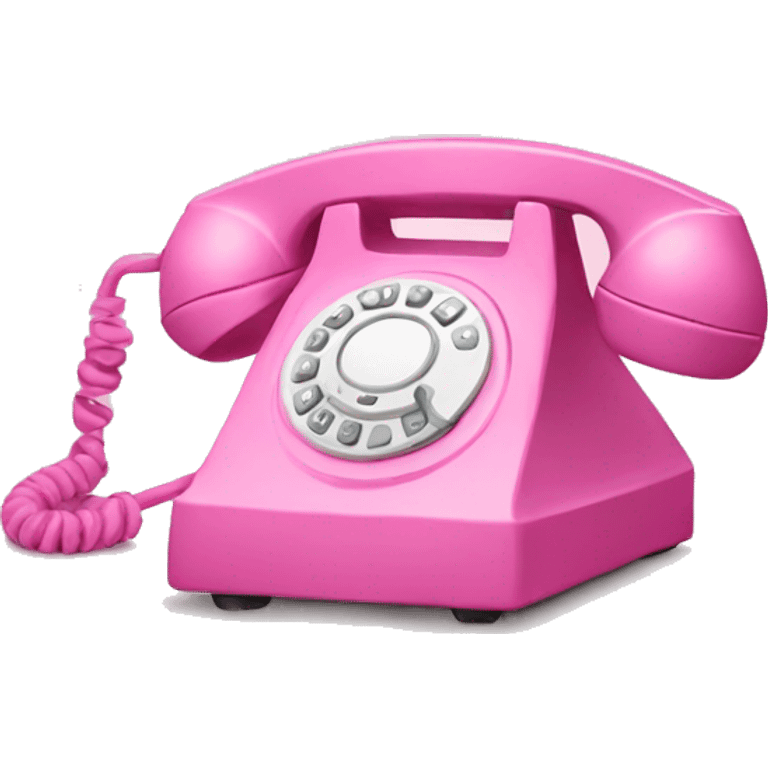 Pink phone emoji