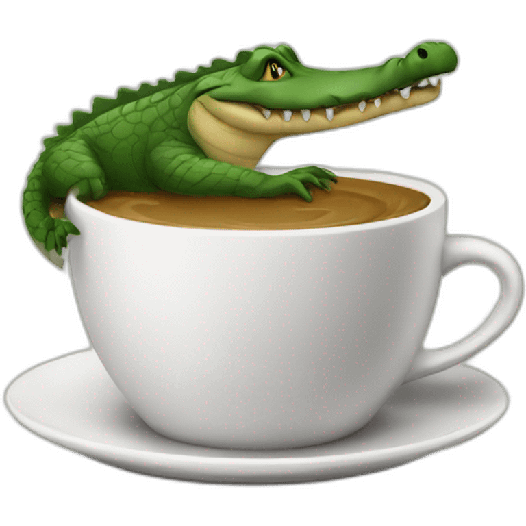 crocodile coffee emoji