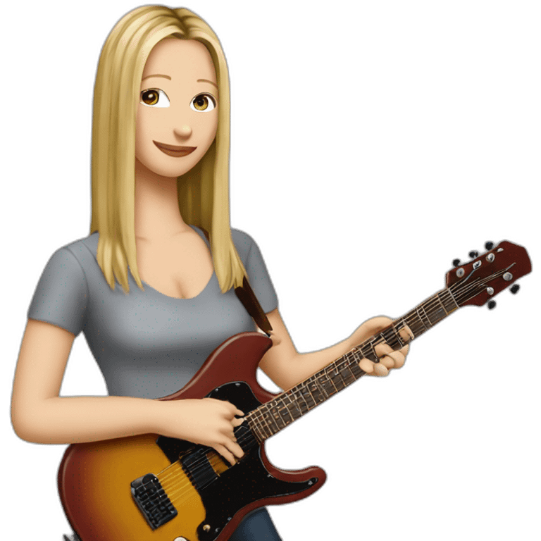 Lisa kudrow phoebe buffay with guitarr emoji