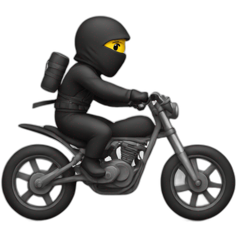 Ninja riding a bike  emoji