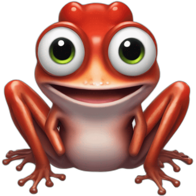 Crazy frog with realistic organs emoji