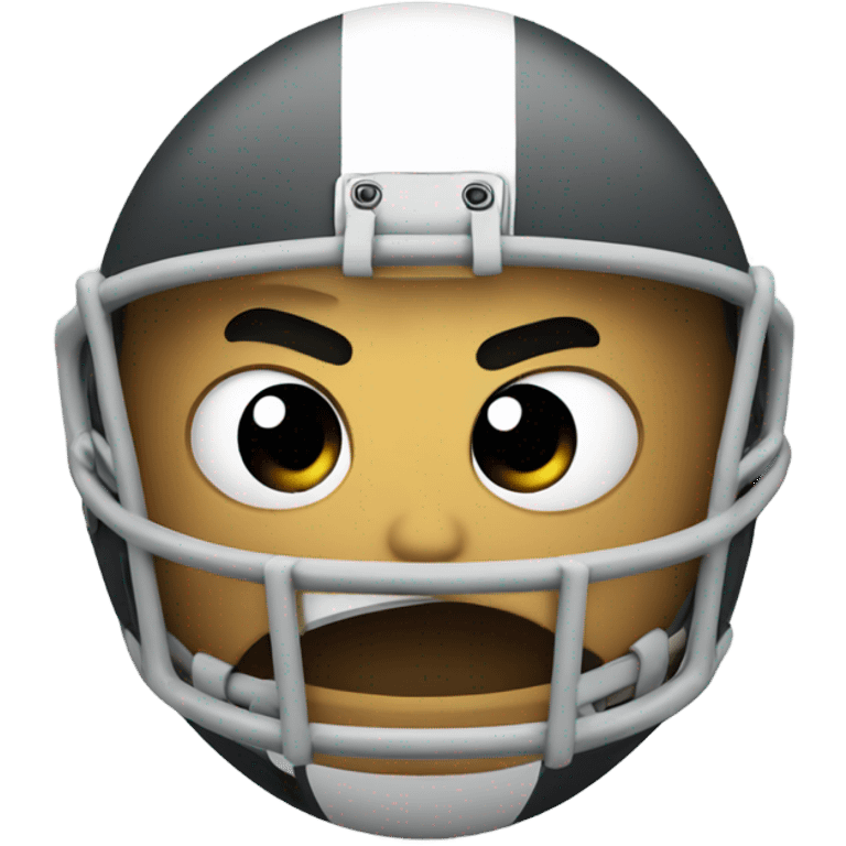 Football with a frowny face on it  emoji