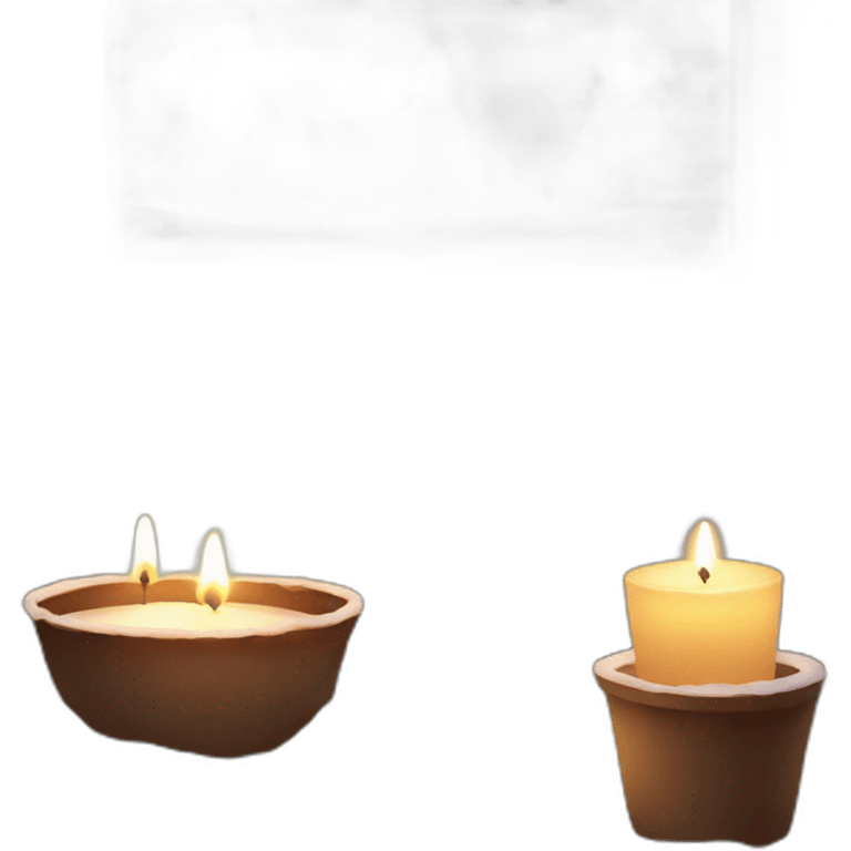 Cozy winter atmosphere candles emoji