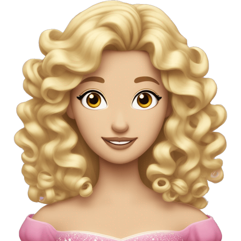 Princess Aurora blonde ringlets and bangs  emoji