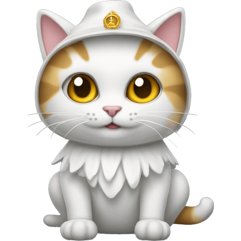 Un gatto con un costume da fata emoji