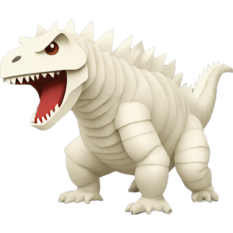 ivory colored paper godzilla emoji