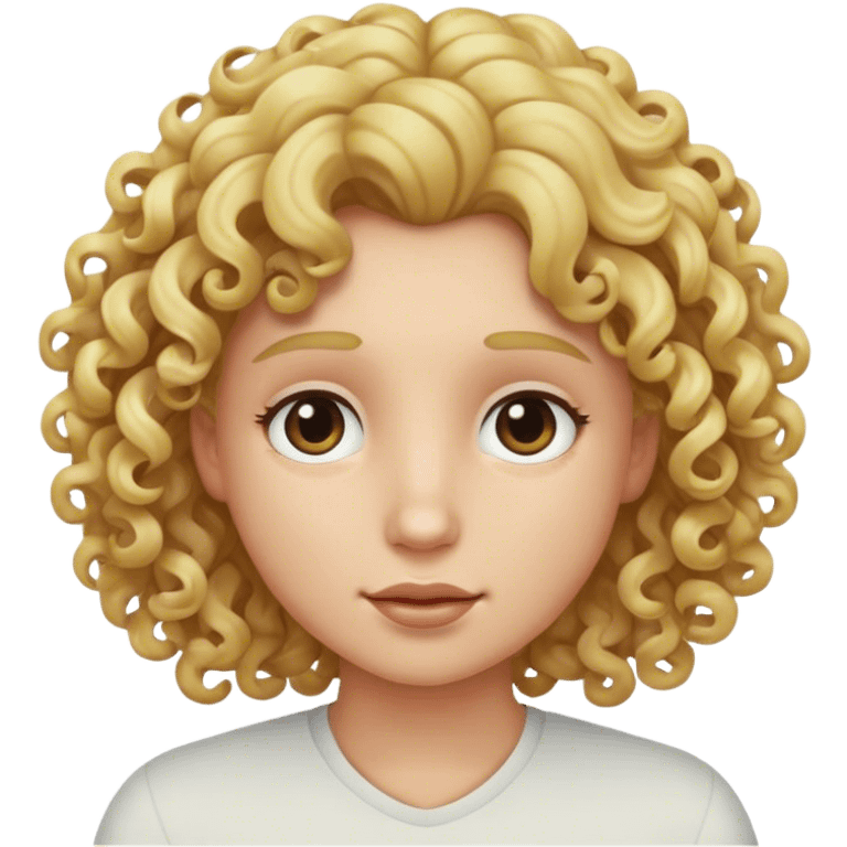 curly blond f emoji