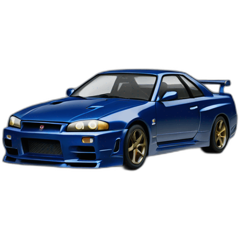 Nissan Skyline GTR V-spec 1999 bleu minuit emoji