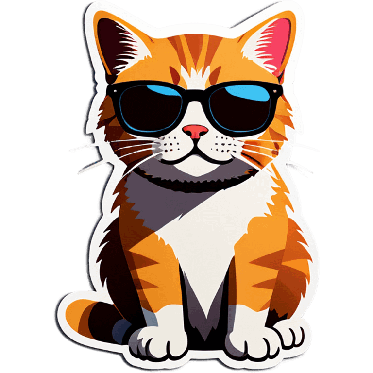 Cat with sunglasses emoji