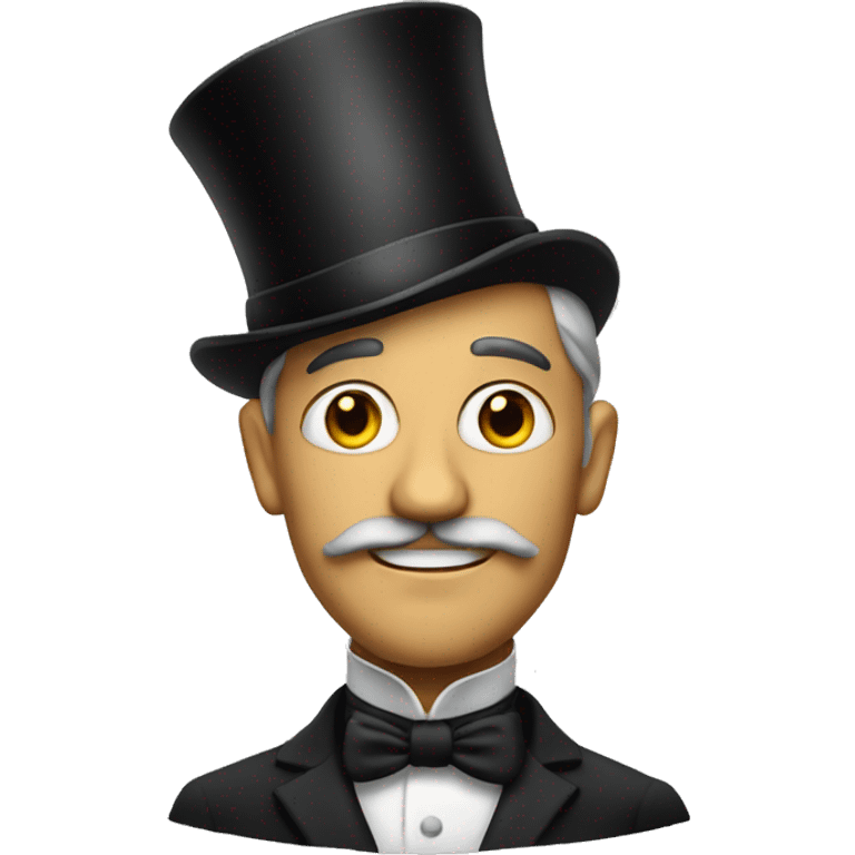 Gentleman with really long top hat emoji