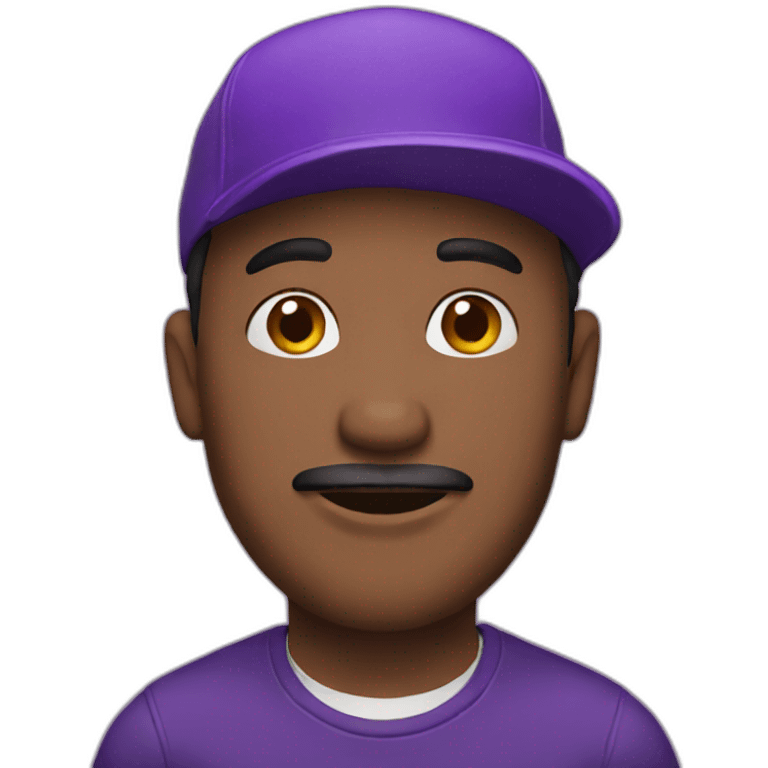 man with purple hat emoji