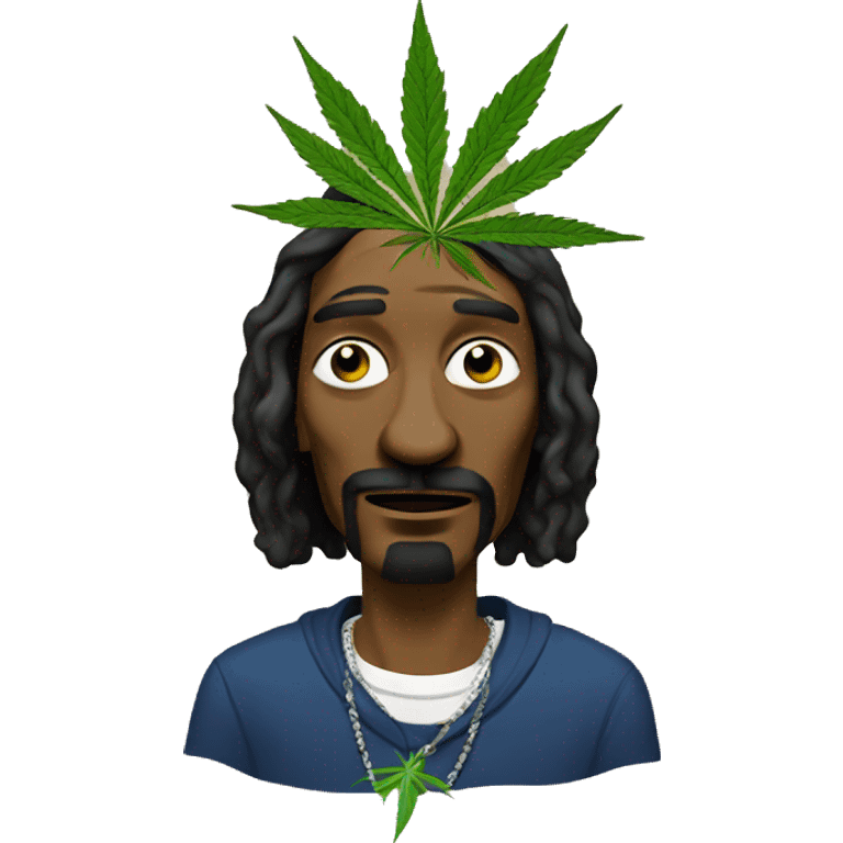 Snoop dog with weed emoji