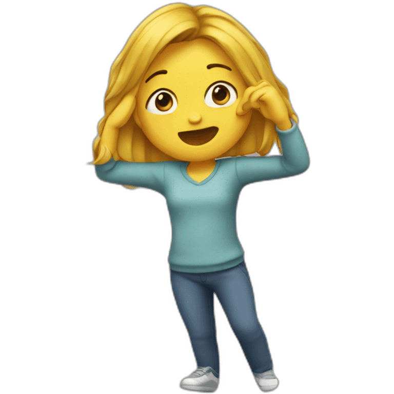 Fille qui dab emoji