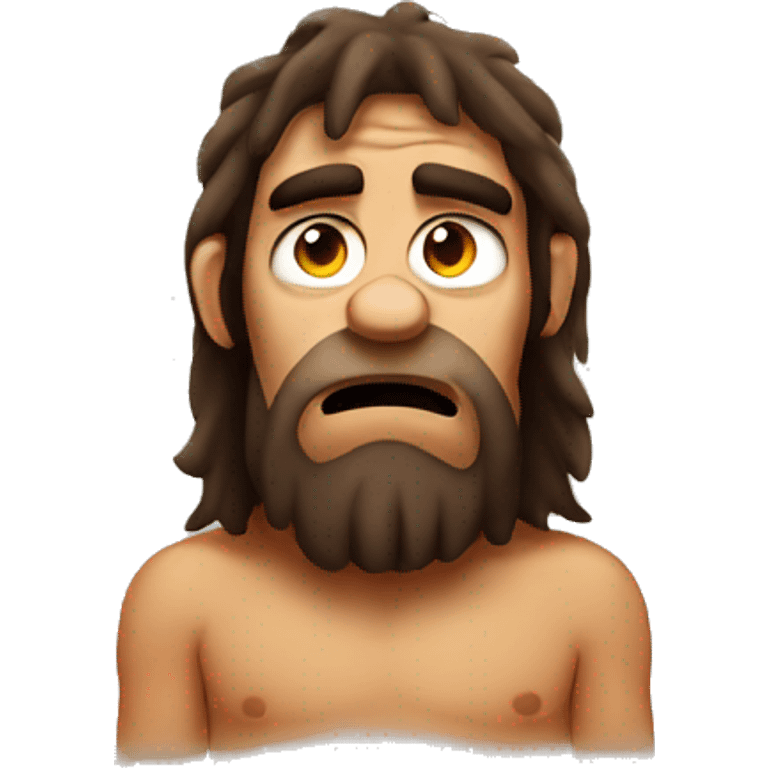 sad caveman emoji