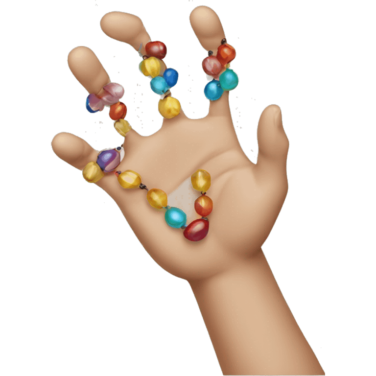 Open hands with beads emoji