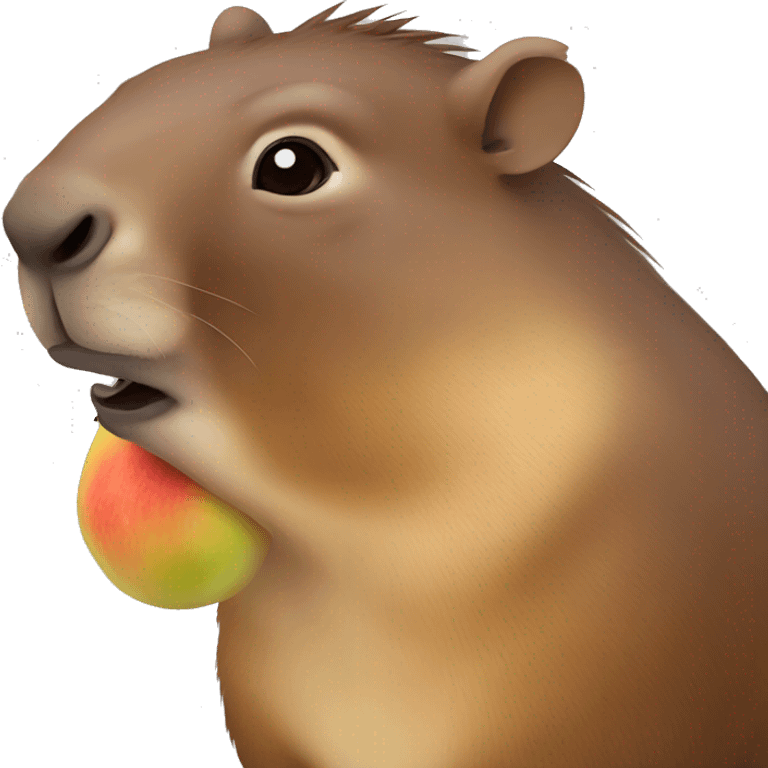 Capibara con manzana  emoji