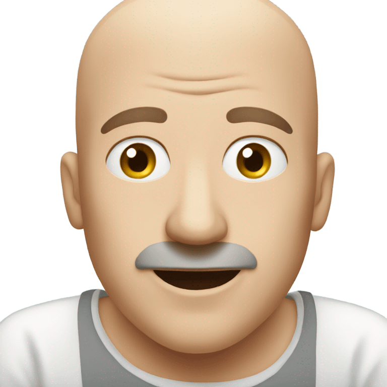 Bald man in toilet emoji