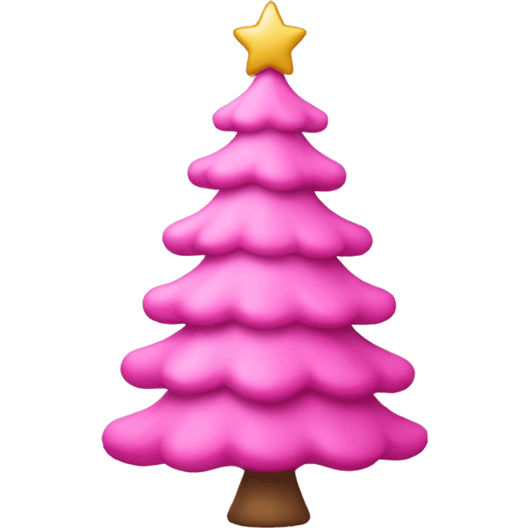 Pink Christmas tree  emoji