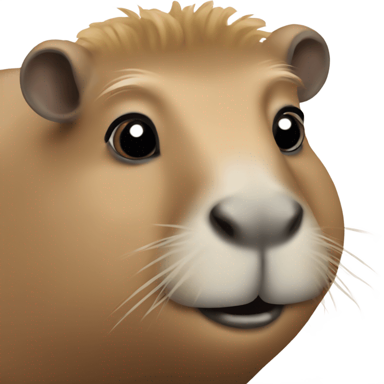 capybara with a mustache emoji