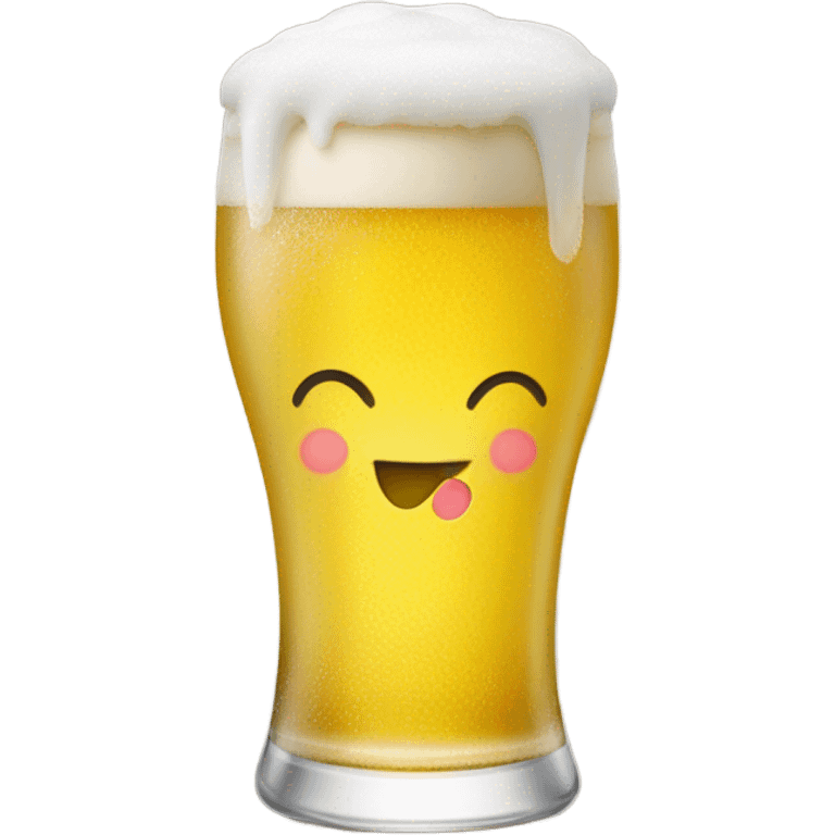 Happy beer glass emoji