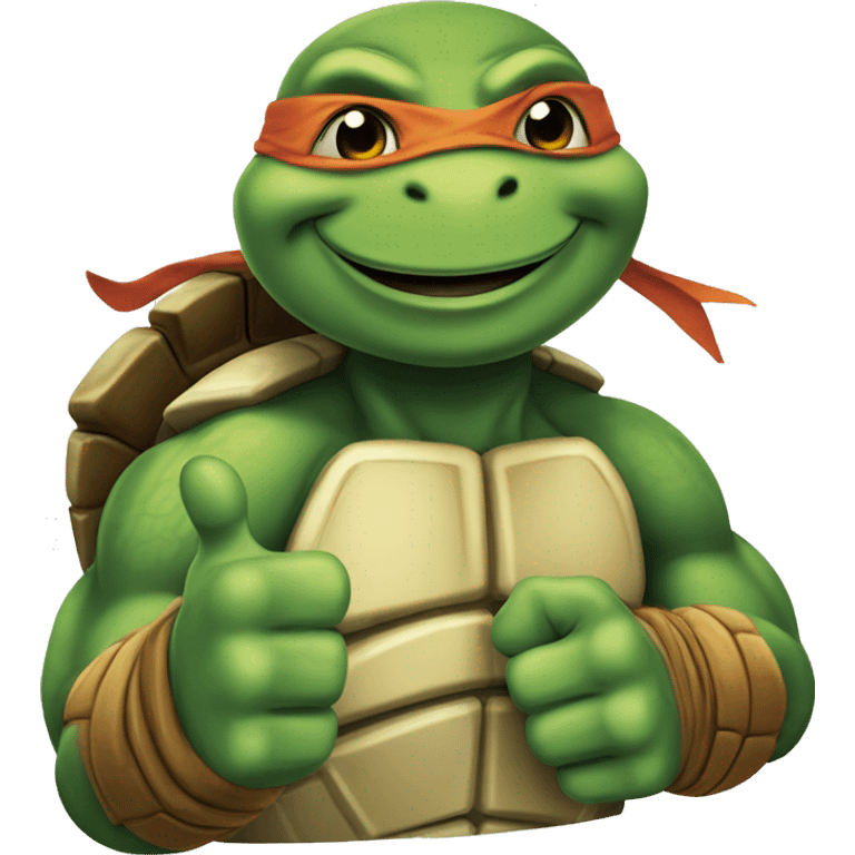 ninja turtle thumbs up. just the hand emoji