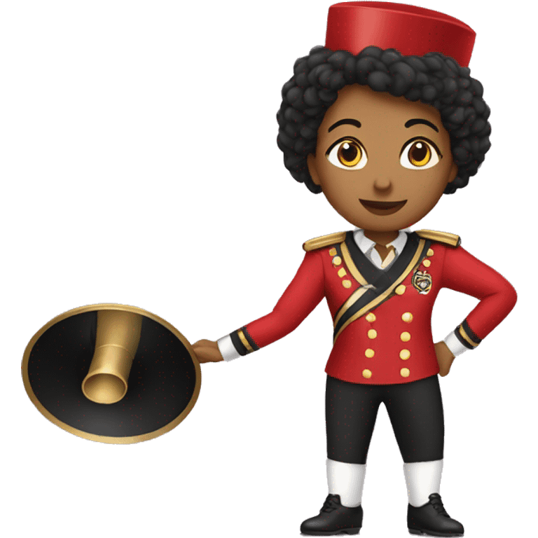 Woman wearing a marching band uniform emoji