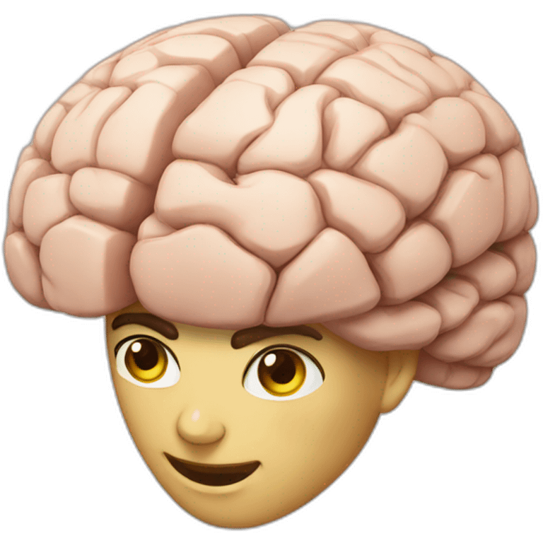 cerebro por mitad emoji