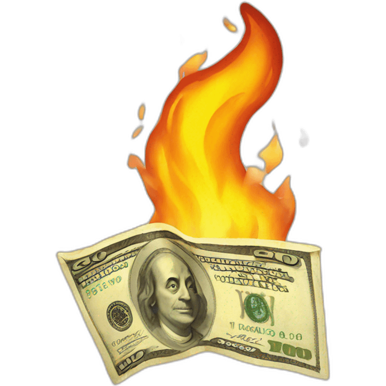 burning money emoji