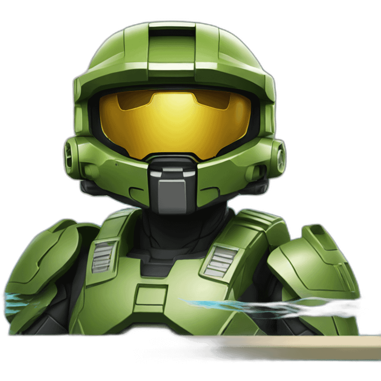 Master chief in pool emoji