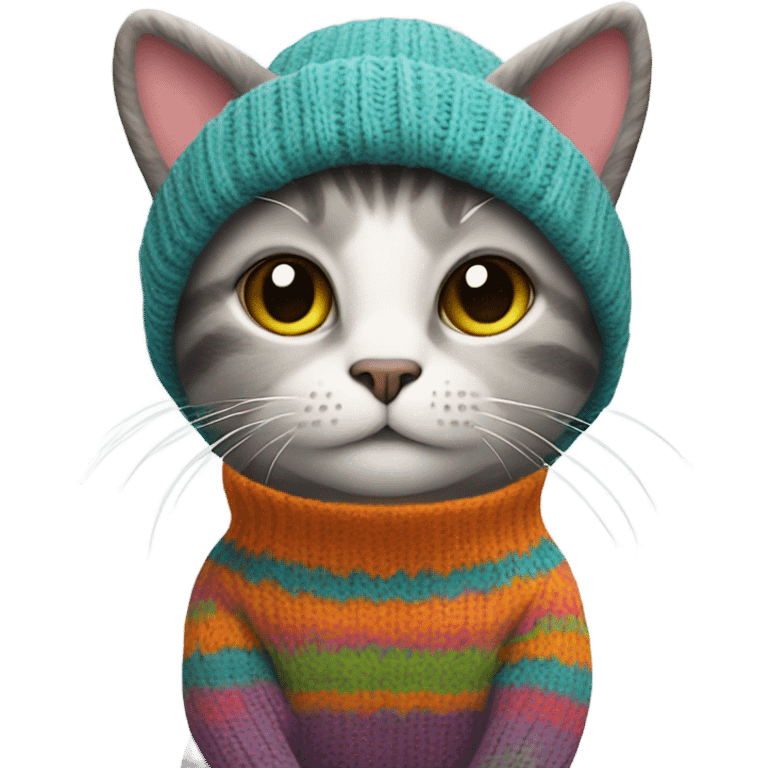 Cat wearing a sweater emoji