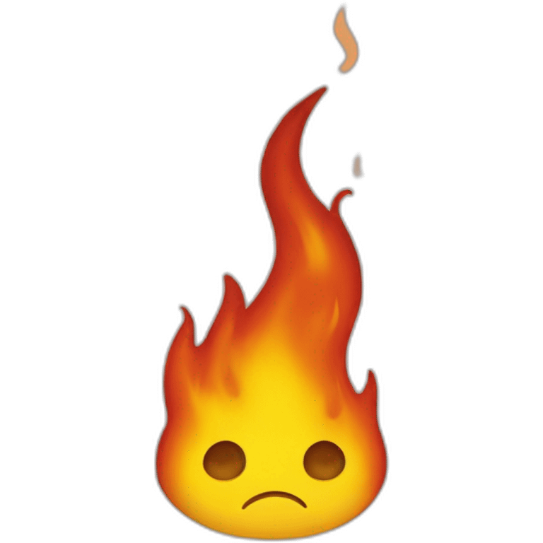 Emoji avec des yeux en flamme emoji