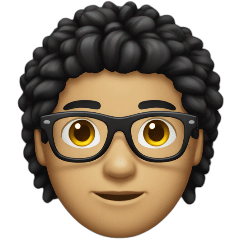 Young light skin male with aviator glasses and black dreadlocks emoji