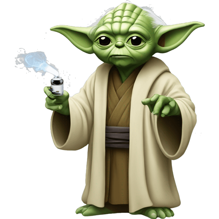 yoda with electronic cigarettes
 emoji