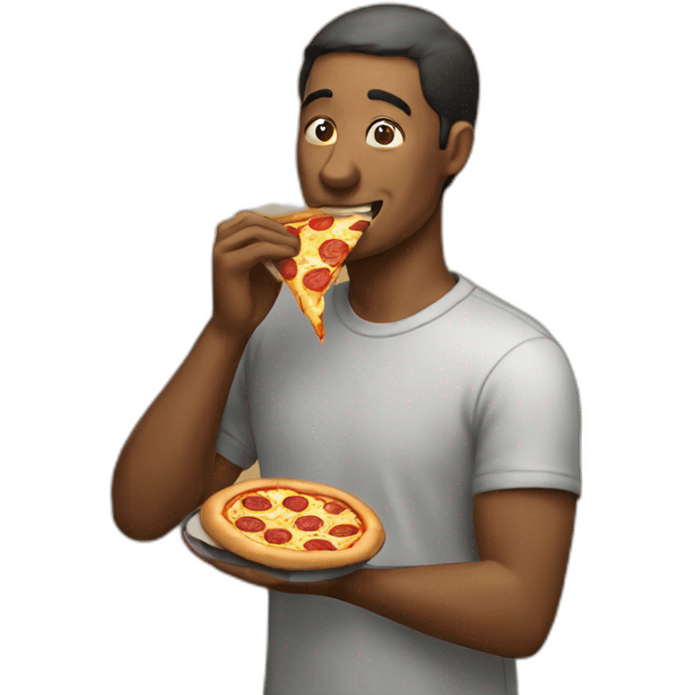 man eating pizza emoji