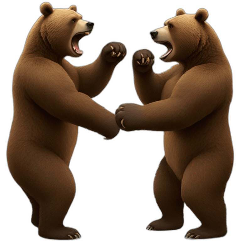 Bears arguing emoji