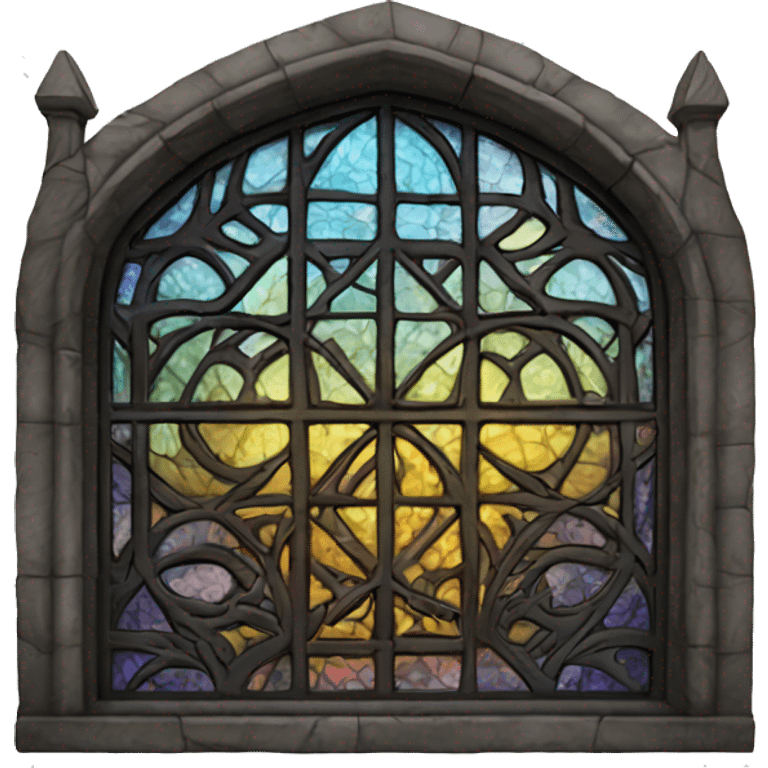 black stained glass window emoji