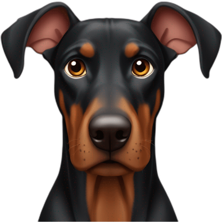 Doberman floppy ears emoji