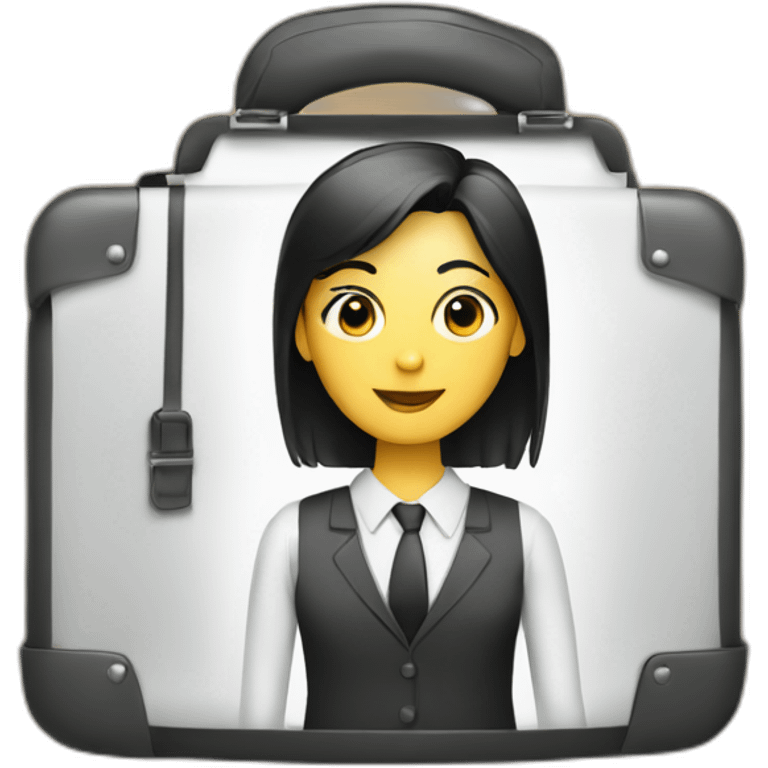 Human resources, black hair with briefcase emoji