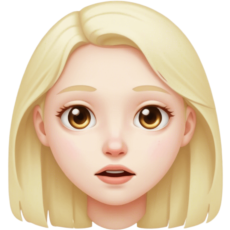 Beautiful girl sick emoji