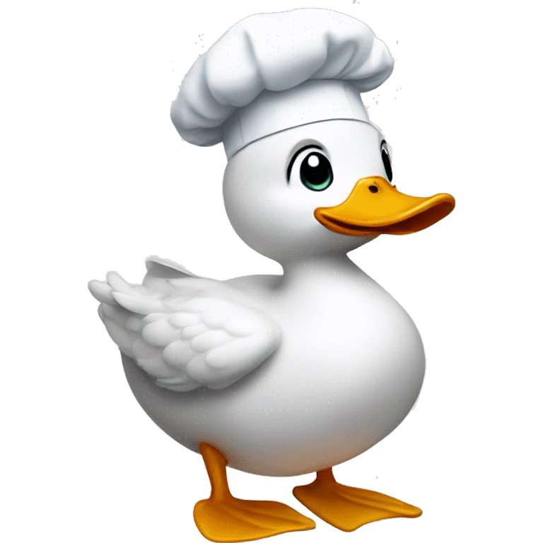 Duck wearing a chef hat emoji