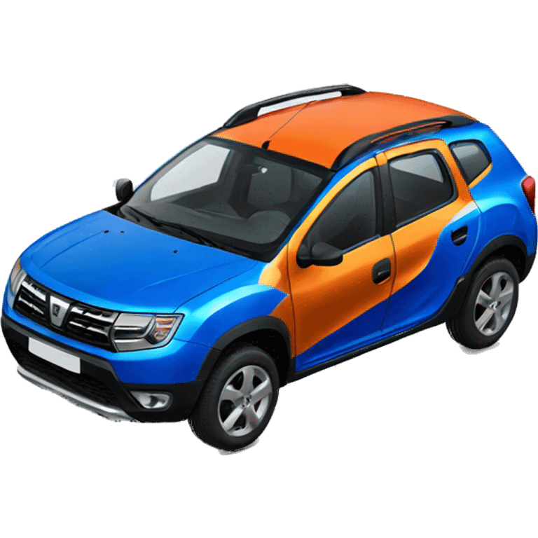 Blue and orange dacia spring emoji