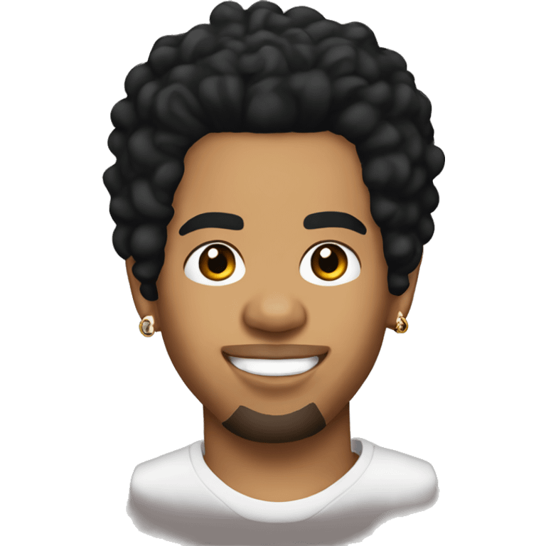 chris brown black hair emoji