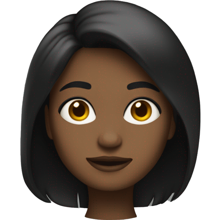 Una mujer joven pelo corto negro emoji